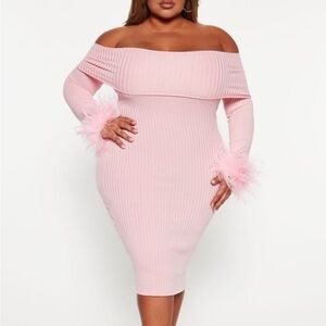 Legally Perfect Ribbed Midi Dress – Pink